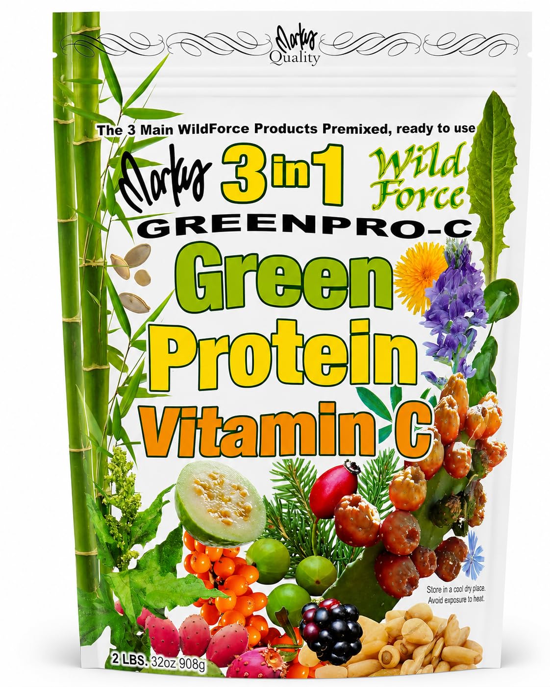 Wild Force empaque frontal mostrando el producto y beneficios visibles