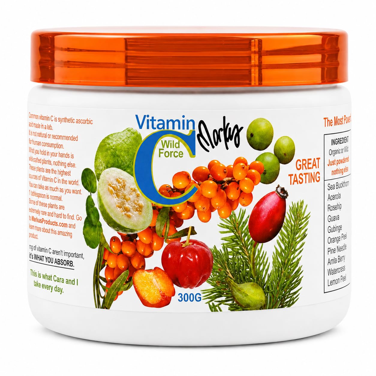 Wild Force Markus Vitamin C frente del envase mostrando diseño y sello natural