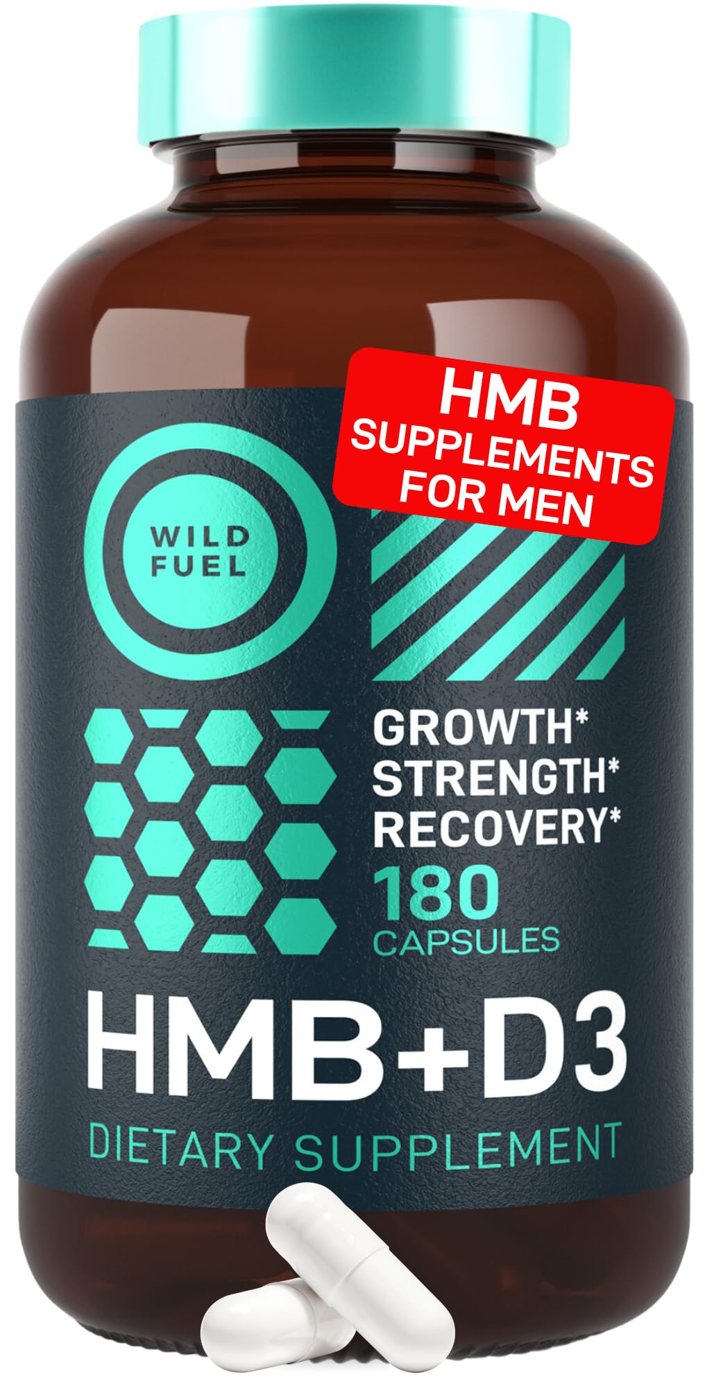 WILD FUEL comparativa de tamaño y dosis por cápsula para referencia