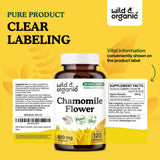 Wild & Organic ambiente relajante con frasco para ilustrar apoyo al descanso diario