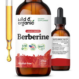 Wild & Organic botella frontal mostrando la etiqueta y beneficio de dosificación fácil