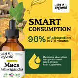 Wild & Organic cuentagotas extrae líquido de la botella sin alcohol