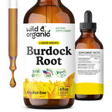 Wild & Organic botella frontal mostrando etiqueta clara y beneficios
