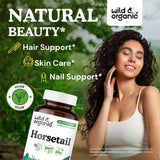 Wild & Organic cápsula en primer plano fácil de tragar y vegana