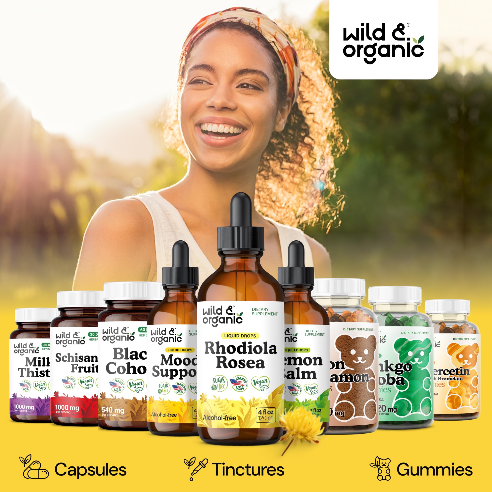Wild & Organic frasco en mano para comparar tamaño y duración del suministro