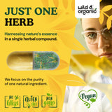 Wild & Organic comparación de tamaño de cápsula para referencia visual