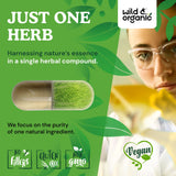 Wild & Organic comparación de tamaño con moneda para escala práctica
