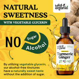 Wild & Organic frasco junto a objetos cotidianos para comparar el tamaño de 2 oz