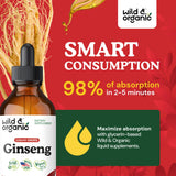 Wild & Organic gotero midiendo dosis precisa y conveniente