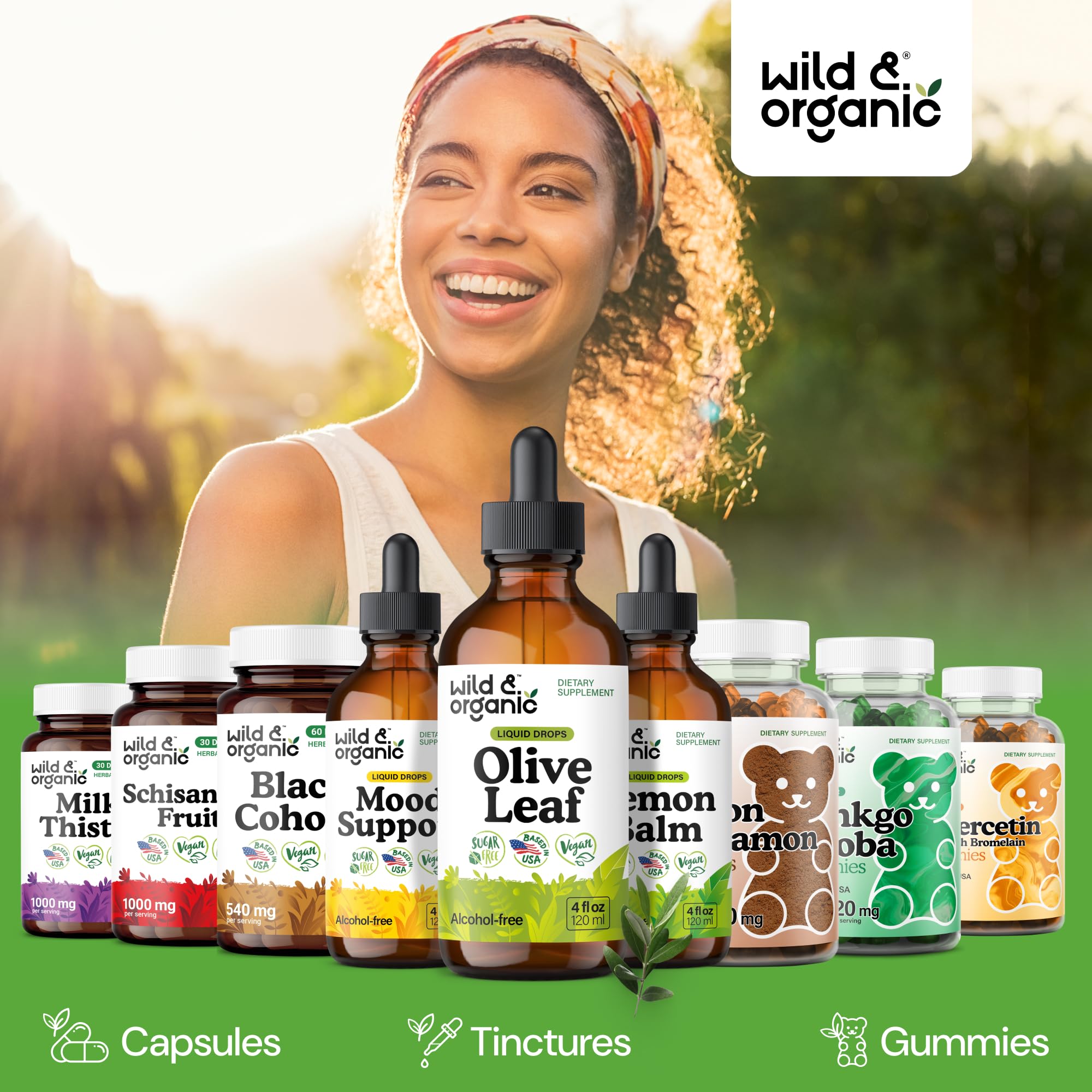 Wild & Organic gotas añadidas en una taza de té para fácil integración