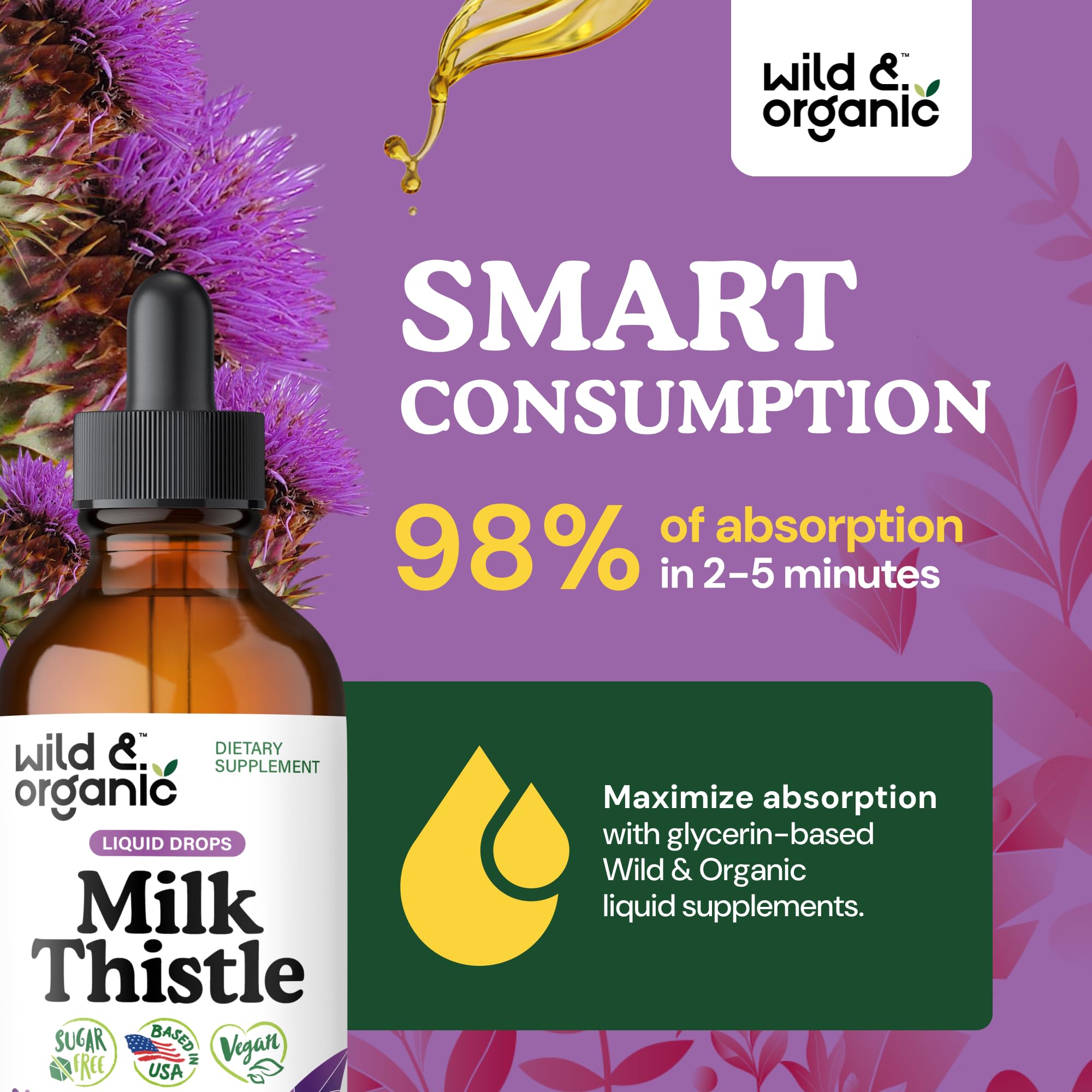 Wild & Organic añadida a una taza de té, mezcla sencilla y sabor natural