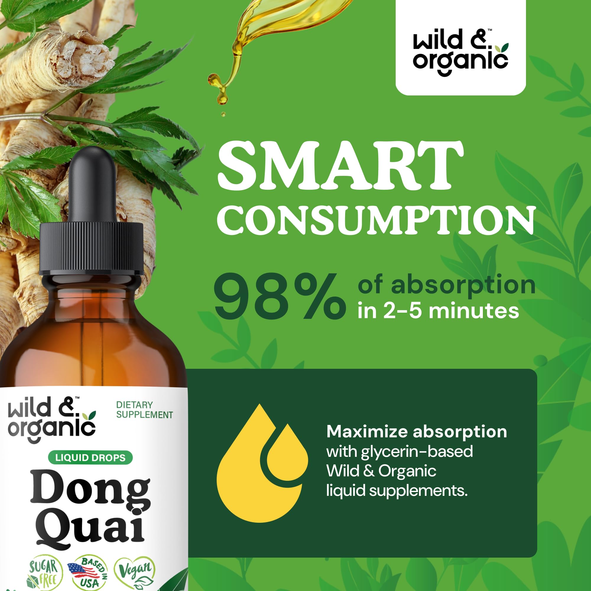 Wild & Organic botella junto a una regla para comparar tamaño y capacidad