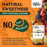 Wild & Organic etiqueta con ingredientes claros y origen vegetal
