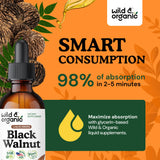 Wild & Organic etiqueta con ingredientes, transparencia y pureza