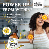 Wild & Organic etiqueta en detalle con ingredientes y concentraciones