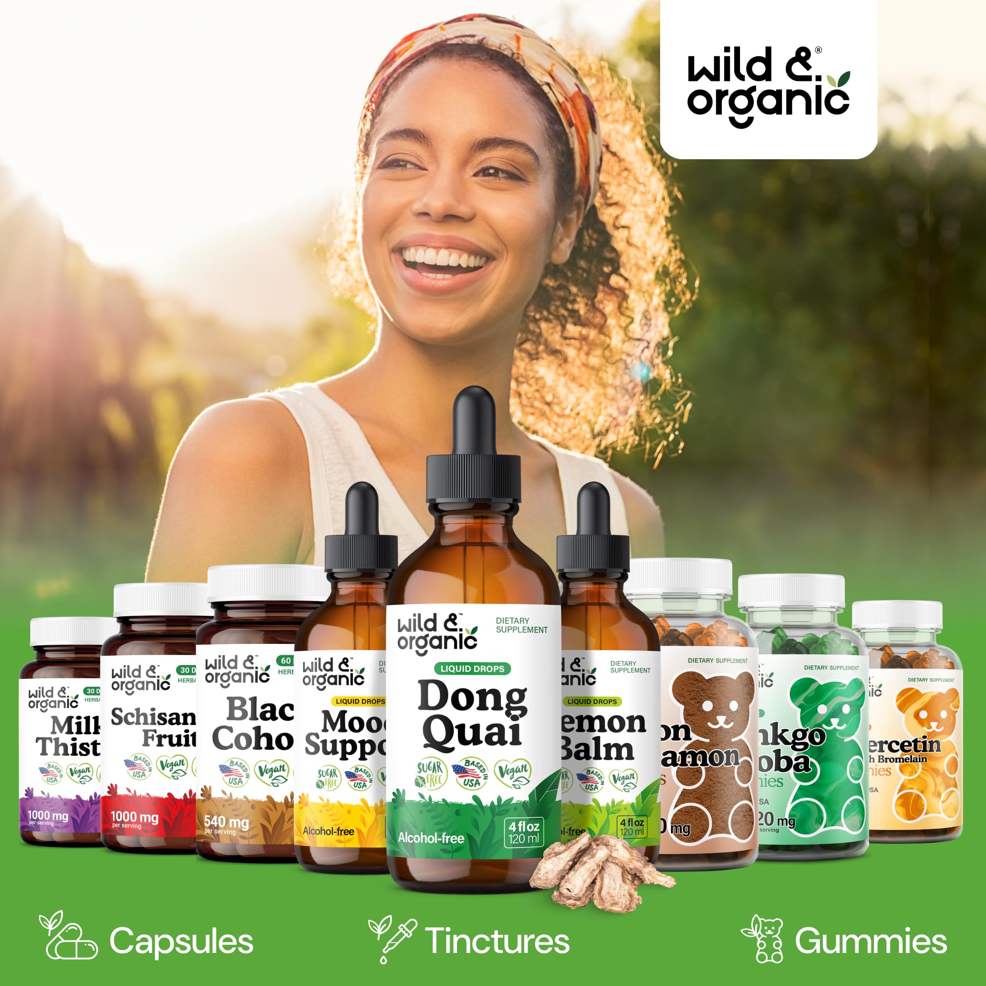 Wild & Organic etiqueta en primer plano mostrando información del producto
