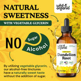 Wild & Organic etiqueta detallada con ingredientes veganos y sin OGM