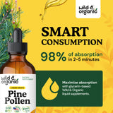 Wild & Organic etiqueta con lista de ingredientes veganos y limpios