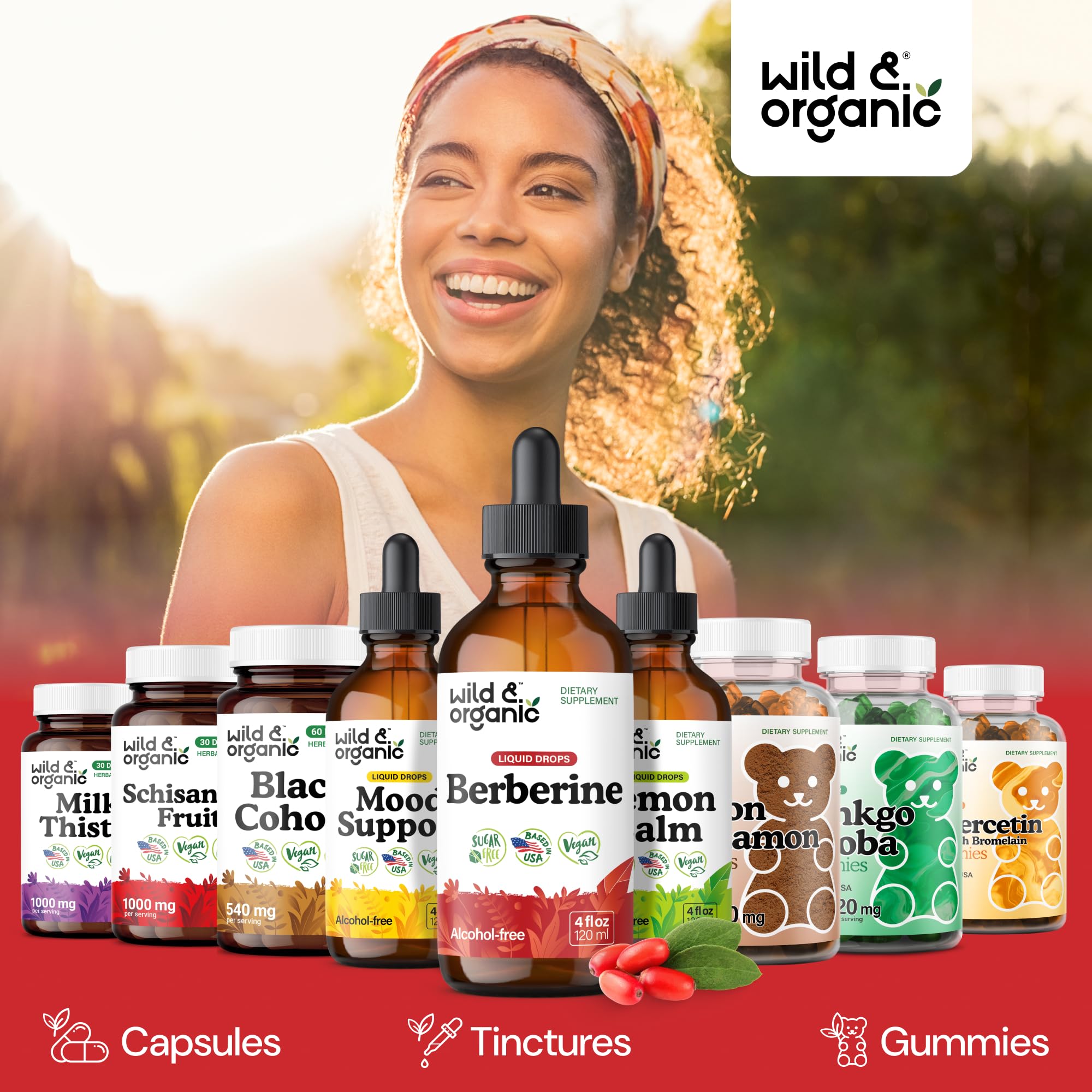 Wild & Organic etiqueta con ingredientes y sin aditivos, transparencia informativa