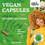 Wild & Organic etiqueta con información clara y sin rellenos visibles