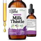 Wild & Organic frasco delantero mostrando la etiqueta clara y beneficios visuales