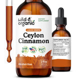 Wild & Organic frente del empaque mostrando canela Ceilán y beneficios