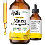 Wild & Organic botella frontal mostrando etiqueta clara y beneficios
