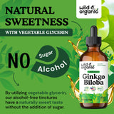 Wild & Organic gotas sublinguales aplicadas, administración rápida