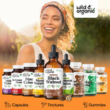 Wild & Organic detalle de glicerina vegetal, base sin alcohol y dulce natural