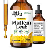 Wild & Organic frente del empaque mostrando el frasco y beneficio limpieza respiratoria