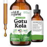 Wild & Organic frasco frontal mostrando etiqueta y beneficio