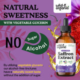 Wild & Organic azafrán en su forma floral mostrando origen Crocus sativus natural