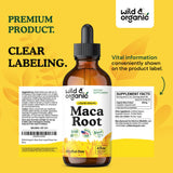 Wild & Organic empaque del producto abierto mostrando el frasco y folleto