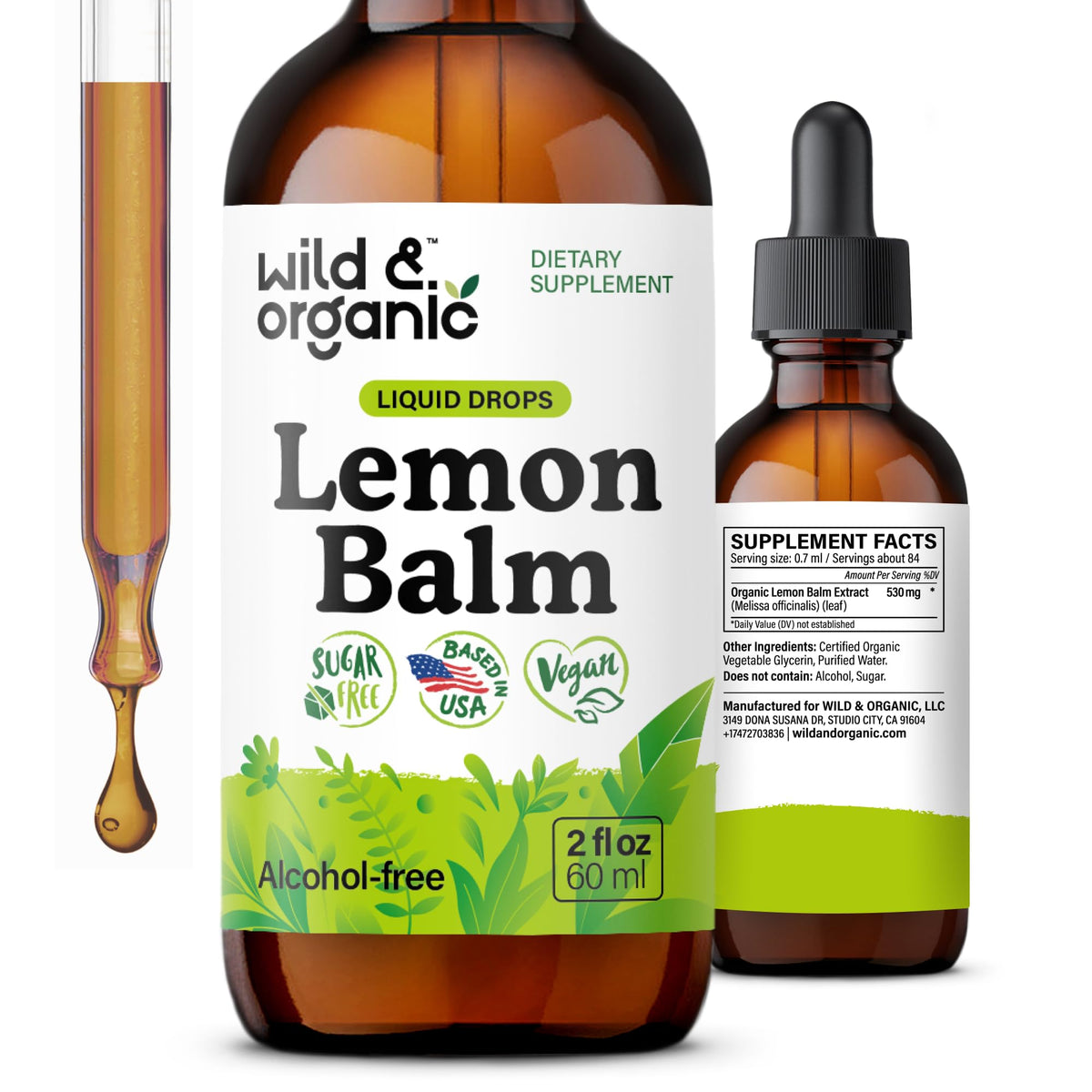 Wild & Organic frasco frente mostrando diseño y tamaño práctico