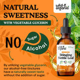 Wild & Organic etiqueta con lista de ingredientes naturales y sin OGM