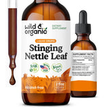 Wild & Organic botella frontal mostrando etiqueta y beneficio apoyo urinario