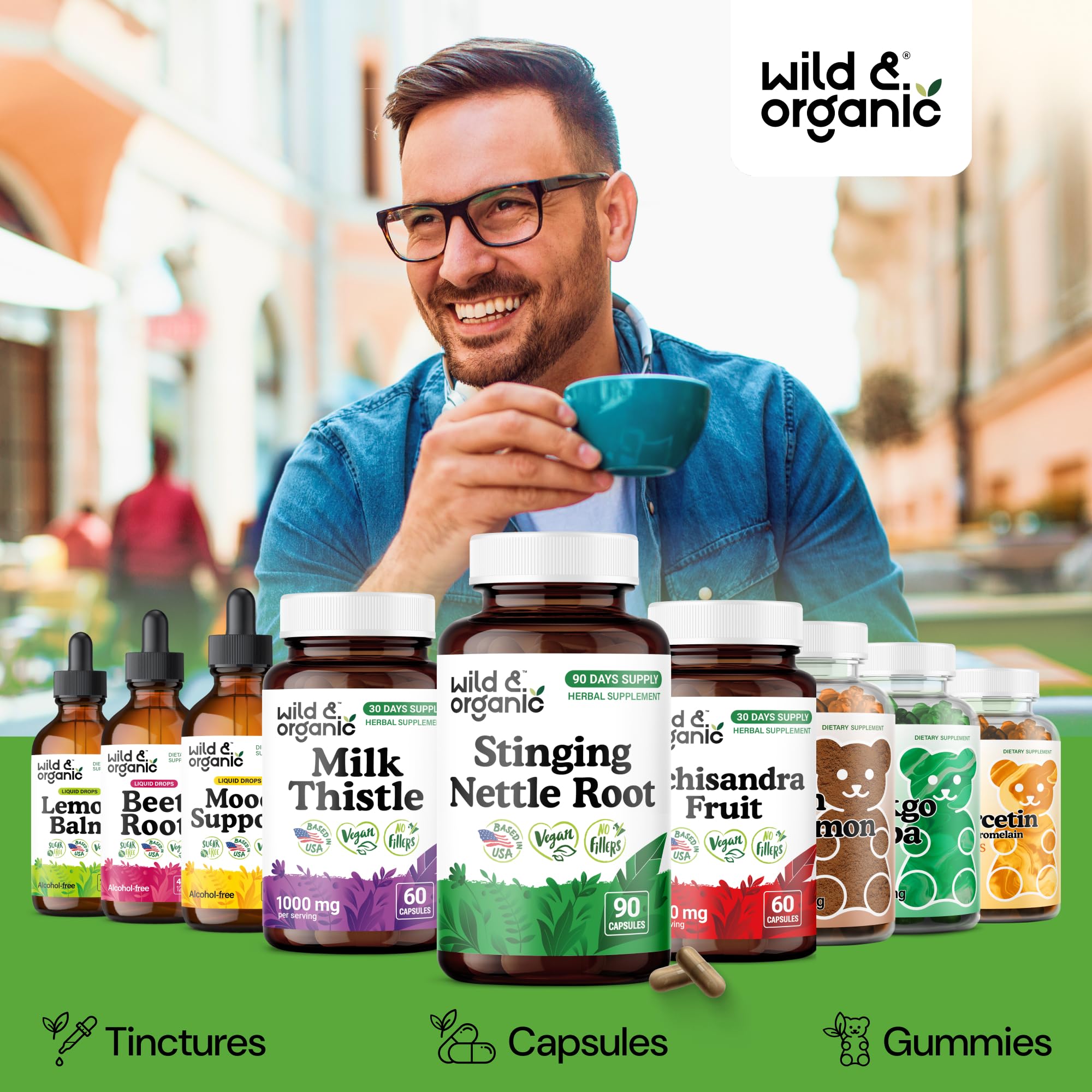 Wild & Organic etiqueta de ingredientes clara y sin rellenos ni OGM