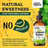 Wild & Organic frasco junto a una regla para comparar tamaño y cantidad de 4 fl oz
