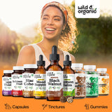 Wild & Organic tintura añadida a té, integración sencilla en bebidas