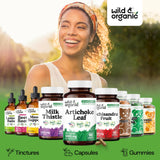 Wild & Organic suplemento en cocina junto a alimentos para contexto de uso diario