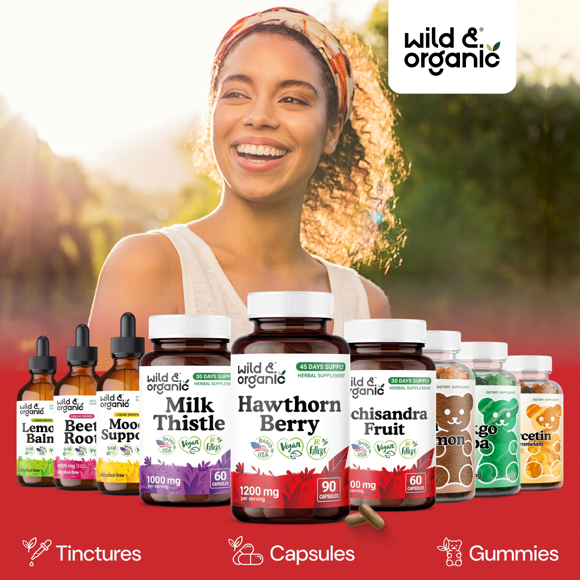 Wild & Organic uso en rutina matutina con frasco y beneficios de conveniencia