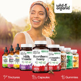 Wild & Organic uso en rutina matutina con frasco y beneficios de conveniencia