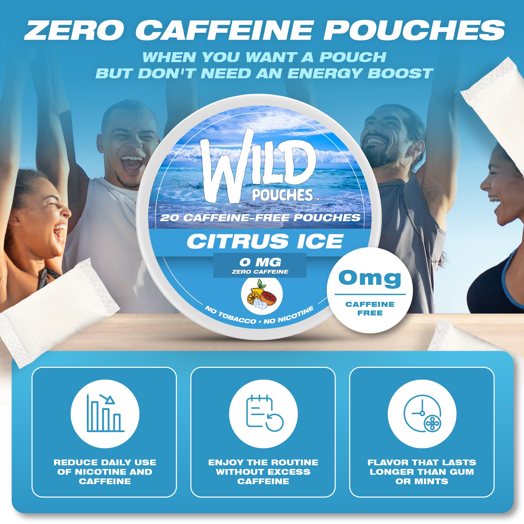 Wild Pouches pouch en uso entre labio y encía para experiencia discreta