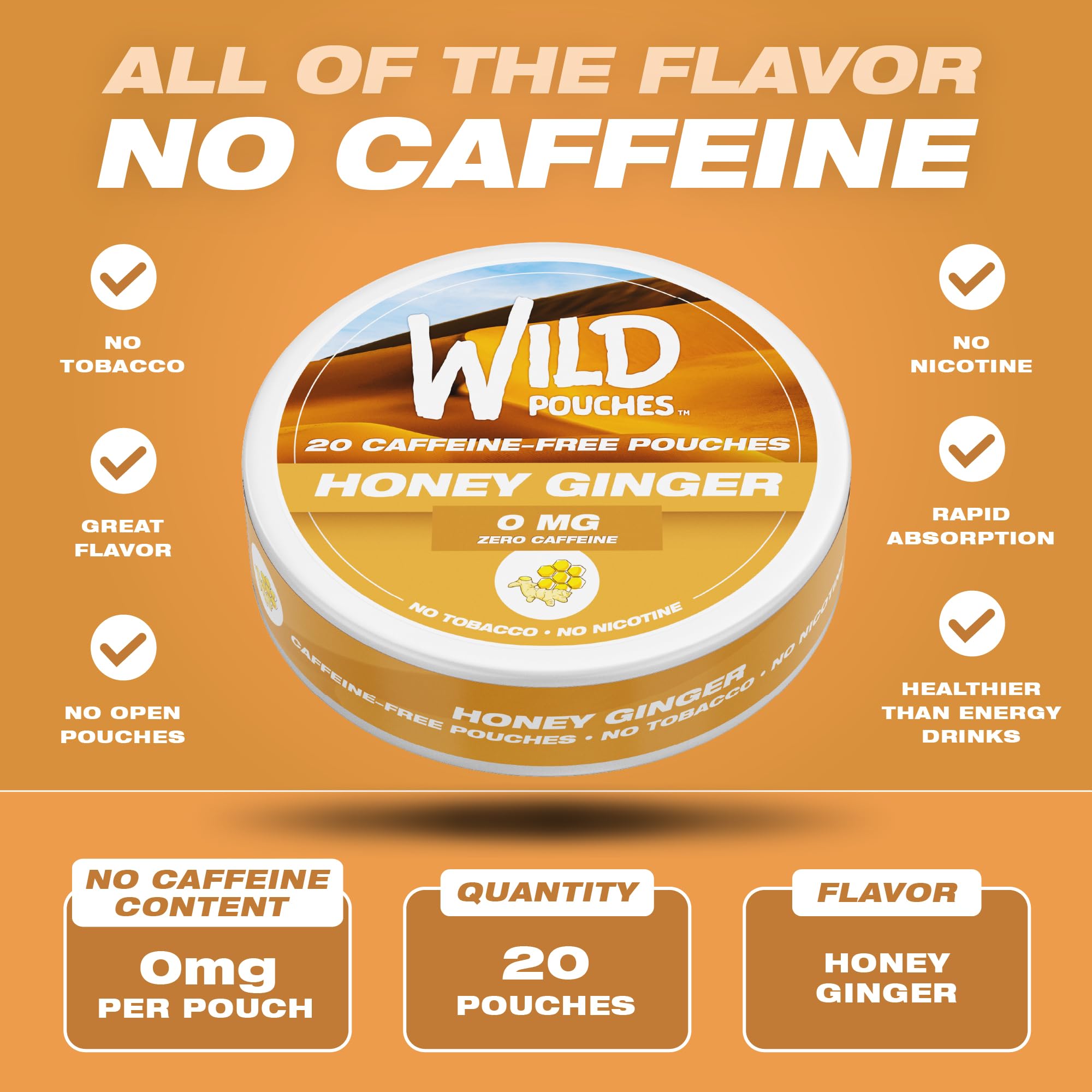 Wild Pouches lata abierta con sobres visibles que facilitan uso