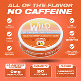 Wild Pouches lata abierta con 20 bolsitas, conveniencia y sabor