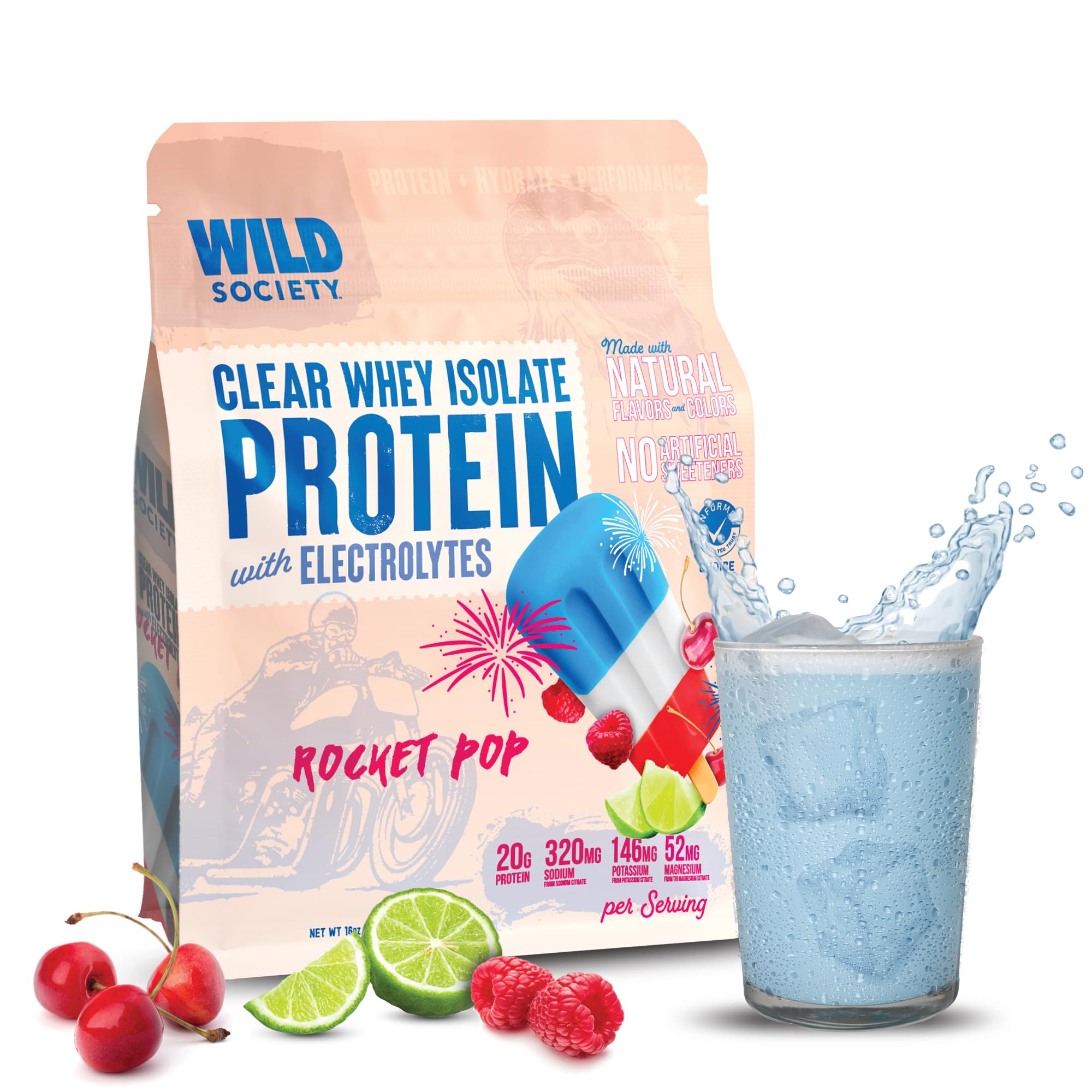 WILD SOCIETY envase frontal mostrando marca y beneficios para recuperación