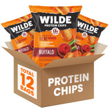Wilde Chips vista frontal del empaque mostrando porción práctica y marca