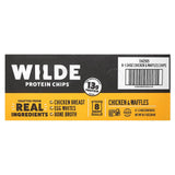 Primer plano de la textura crujiente de Wilde Chips destacando proteína y crujido