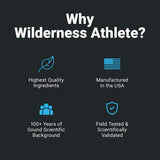 Wilderness Athlete sobre junto a mano para comparar tamaño y facilidad de transporte