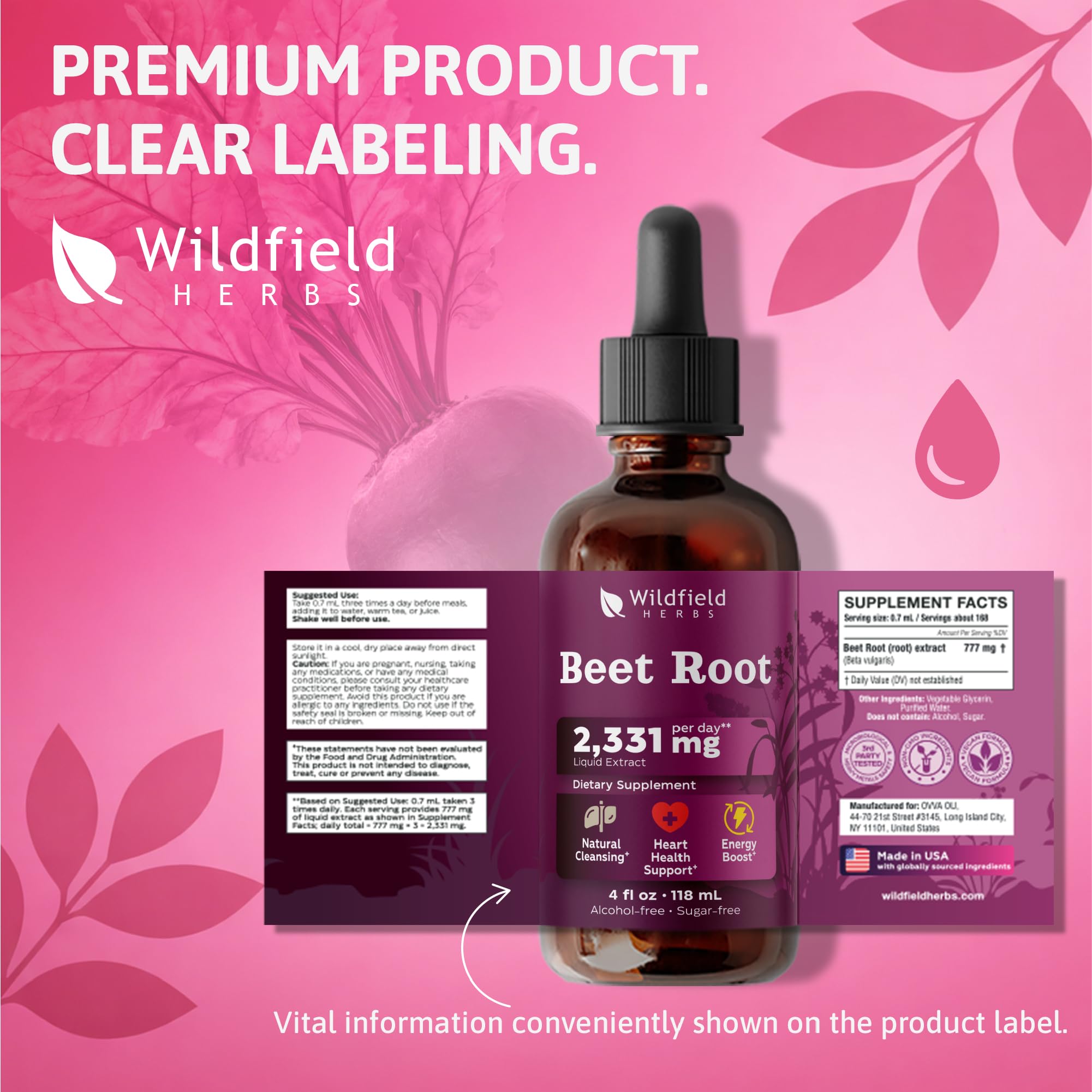WILDFIELD HERBS frasco en caja lista para regalo, presentación premium